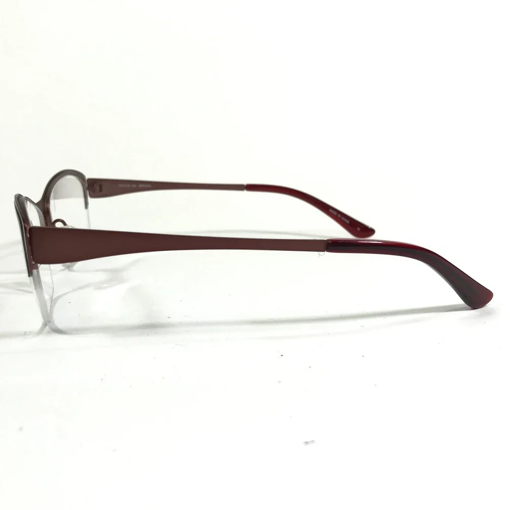 Wittnauer Eyeglasses Frames LUCIANA BROWN Cat Eye Half Rim 53-18-140